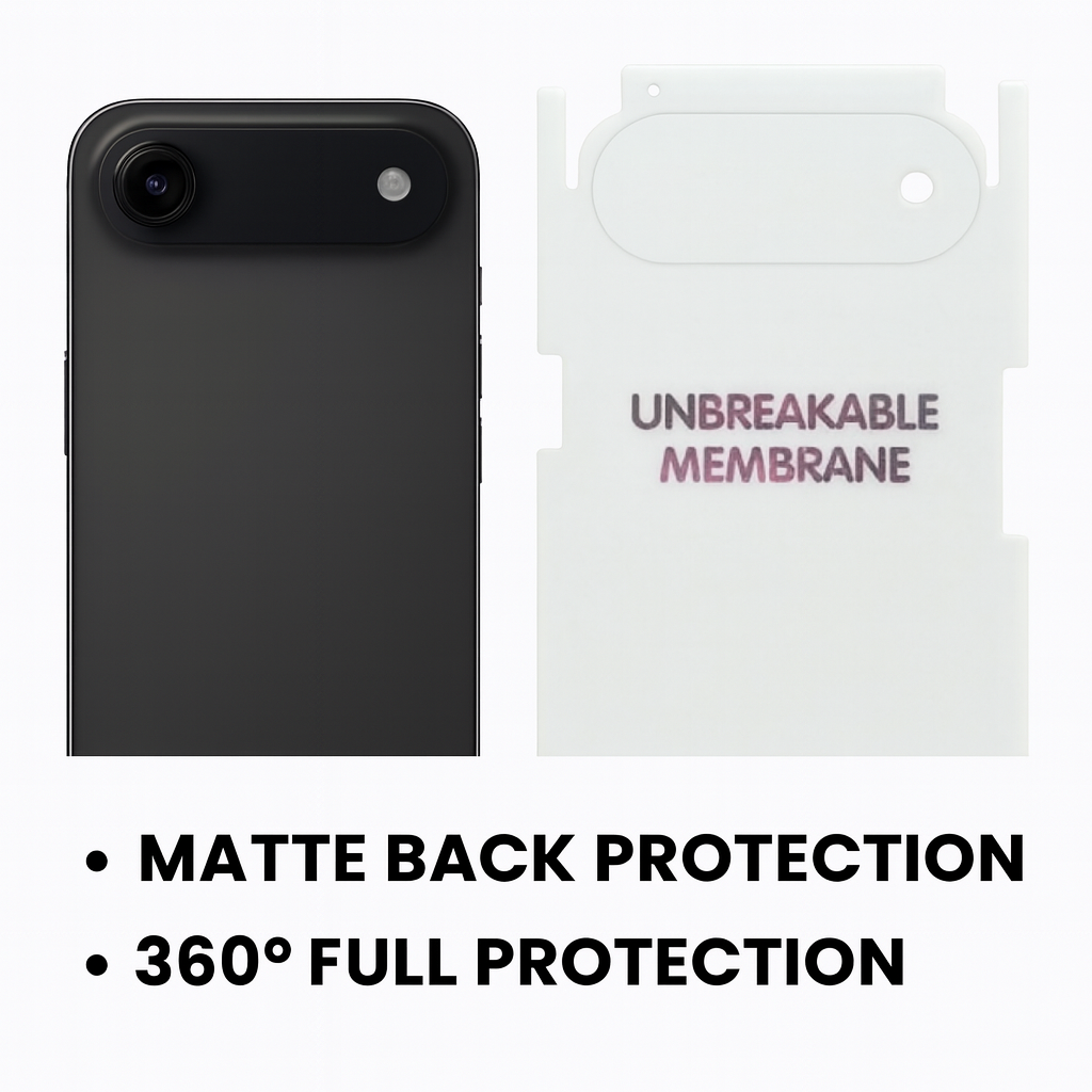 iPhone 17 Air Total Protection 4-in-1 Combo (Hard Transparent Cover + Matte Guard + Tempered Glass + Camera Lens Guard)