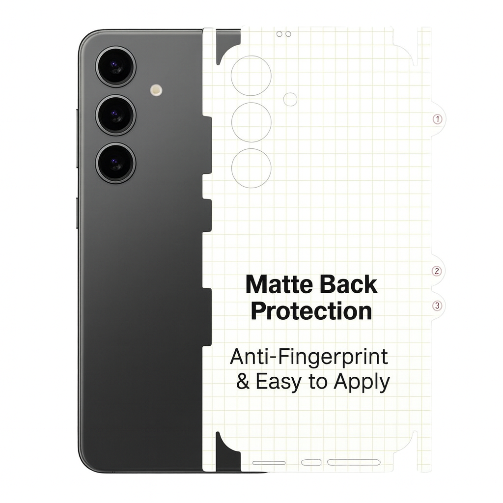 Samsung S25 Protection 3-in-1 Combo (Soft Silicone Case + Tempered Glass + Matte Guard)