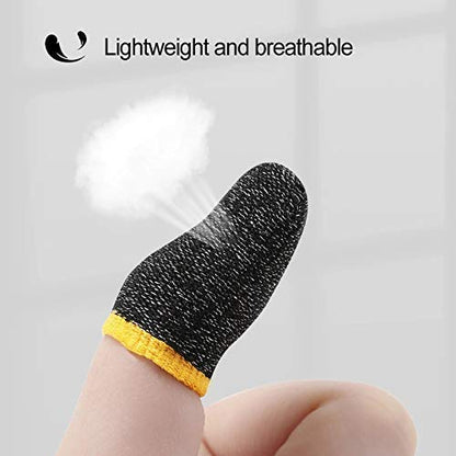 Mobile Phone Game Gaming Sleeves Gloves For Thumb Finger - (Multi Color) (1 Pair)