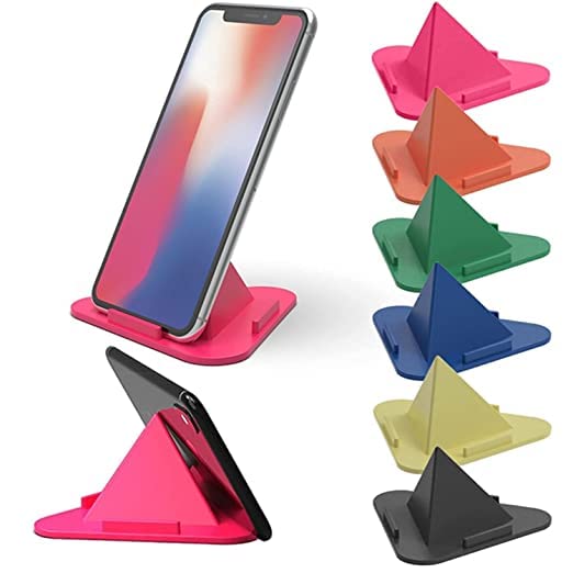 Tabletop Mobile Stand Mate Portable Three-Sided Triangle Desktop Stand Mobile Phone Pyramid Shape Holder Desktop Stand