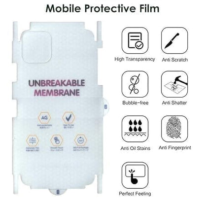 Back Skin Shield For iPhone 14 PRO MAX| Full Fit, Case-Friendly, Matte Finish (Back & Side)