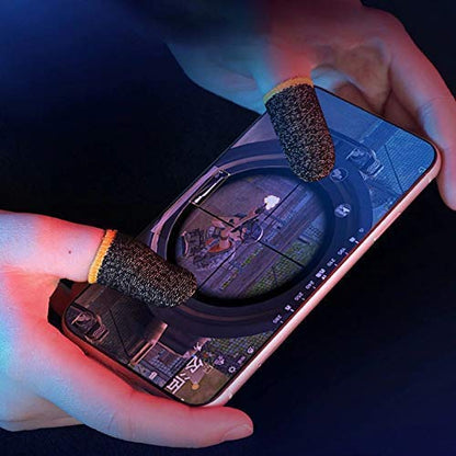 Mobile Phone Game Gaming Sleeves Gloves For Thumb Finger - (Multi Color) (1 Pair)