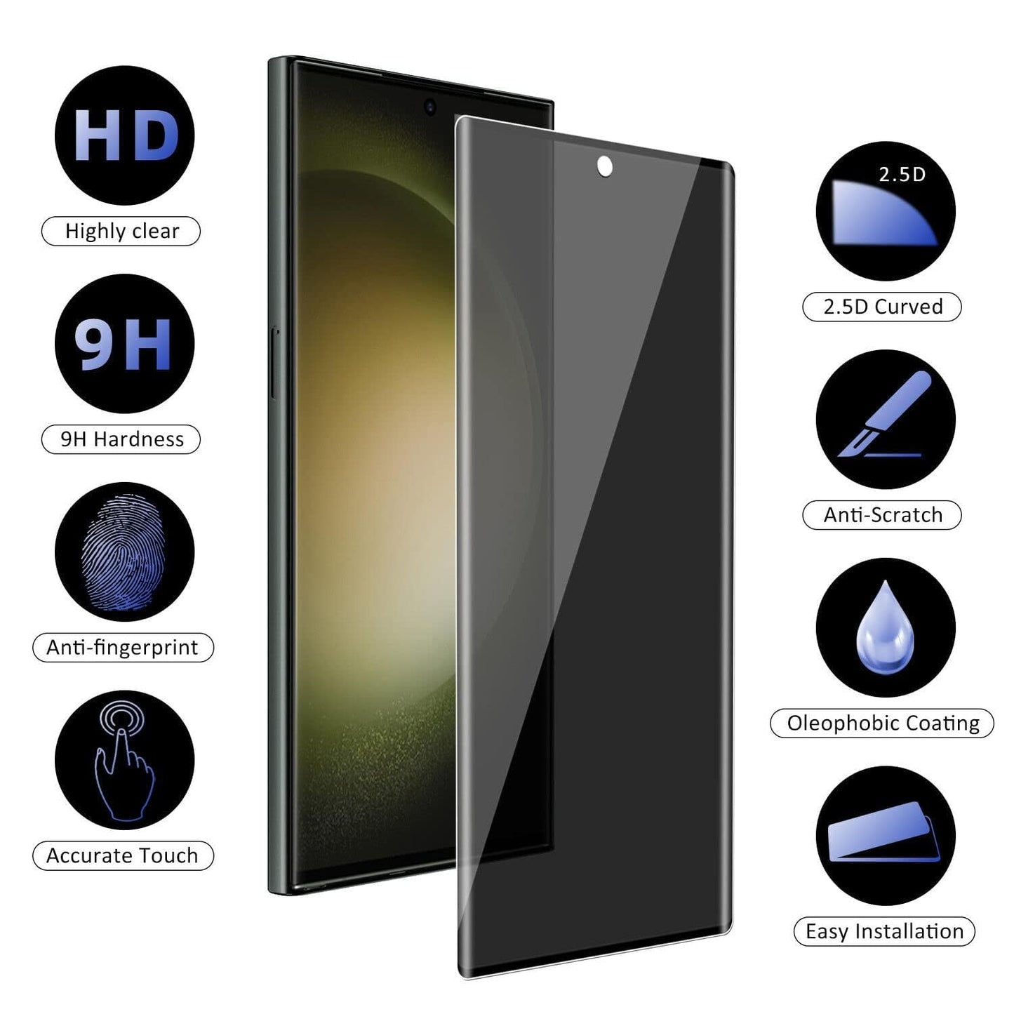 Premium Privacy Tempered Glass For Samsung S25 Ultra