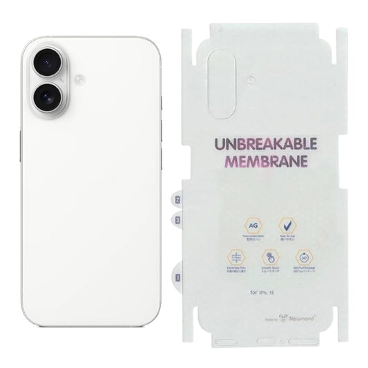 Back Skin Shield For iPhone 16 | Full Fit, Case-Friendly, Matte Finish (Back & Side)