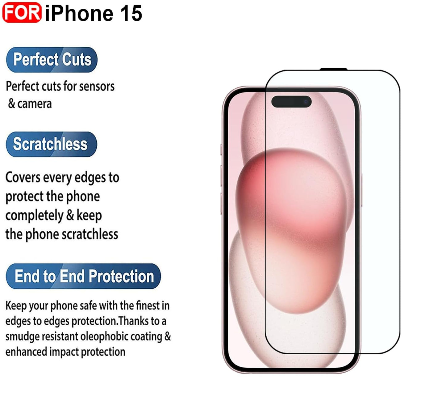 Tempered Glass for iPhone 15