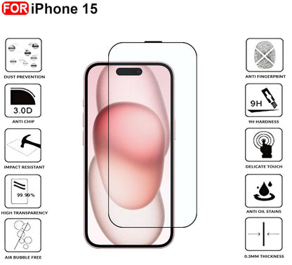 Tempered Glass for iPhone 15