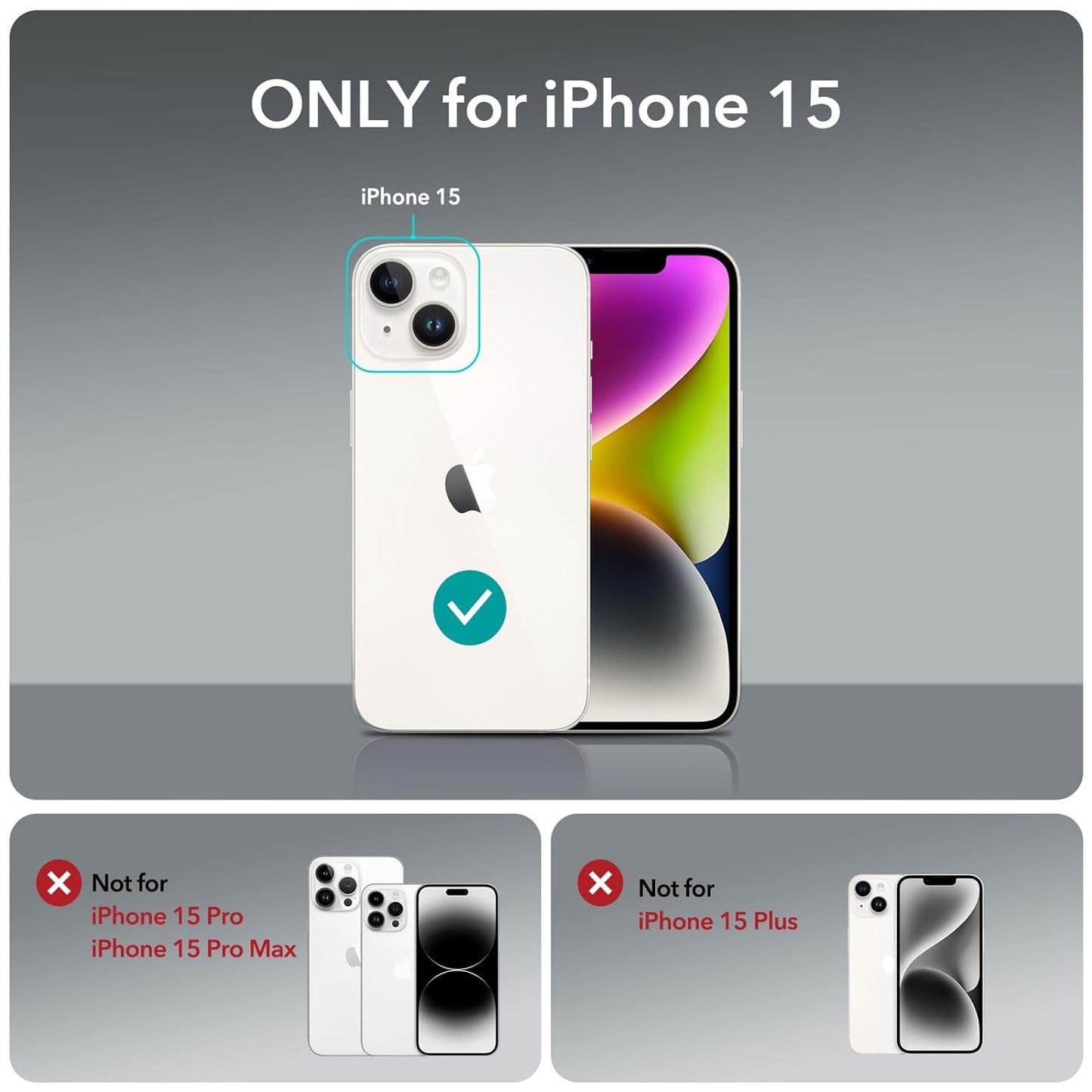 iPhone 15 Silicon Clear Case | Soft Flexible Slim-Fit