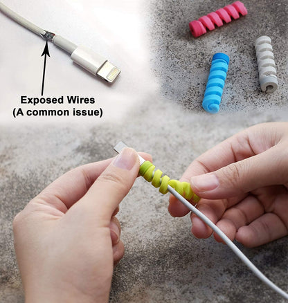 Spiral Cable Protector For Charging Cables, Data Cables, Earphones