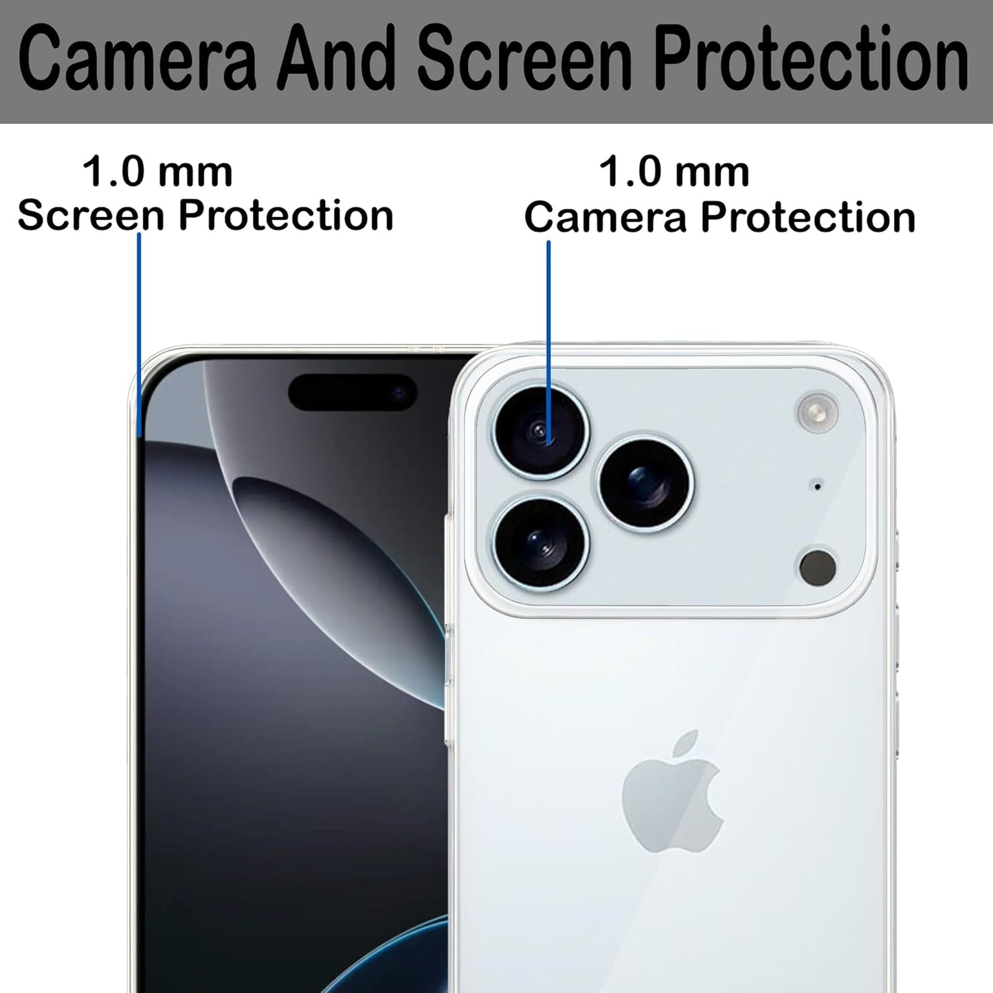 iPhone 17 Pro  Max Silicon Clear Case | Soft Flexible Slim-Fit