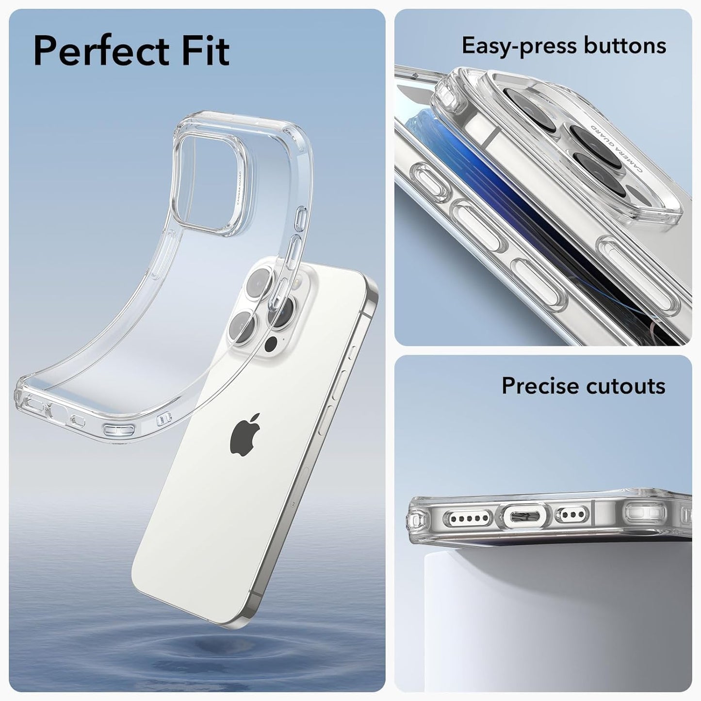 iPhone 15 Pro Silicon Clear Case | Soft Flexible Slim-Fit