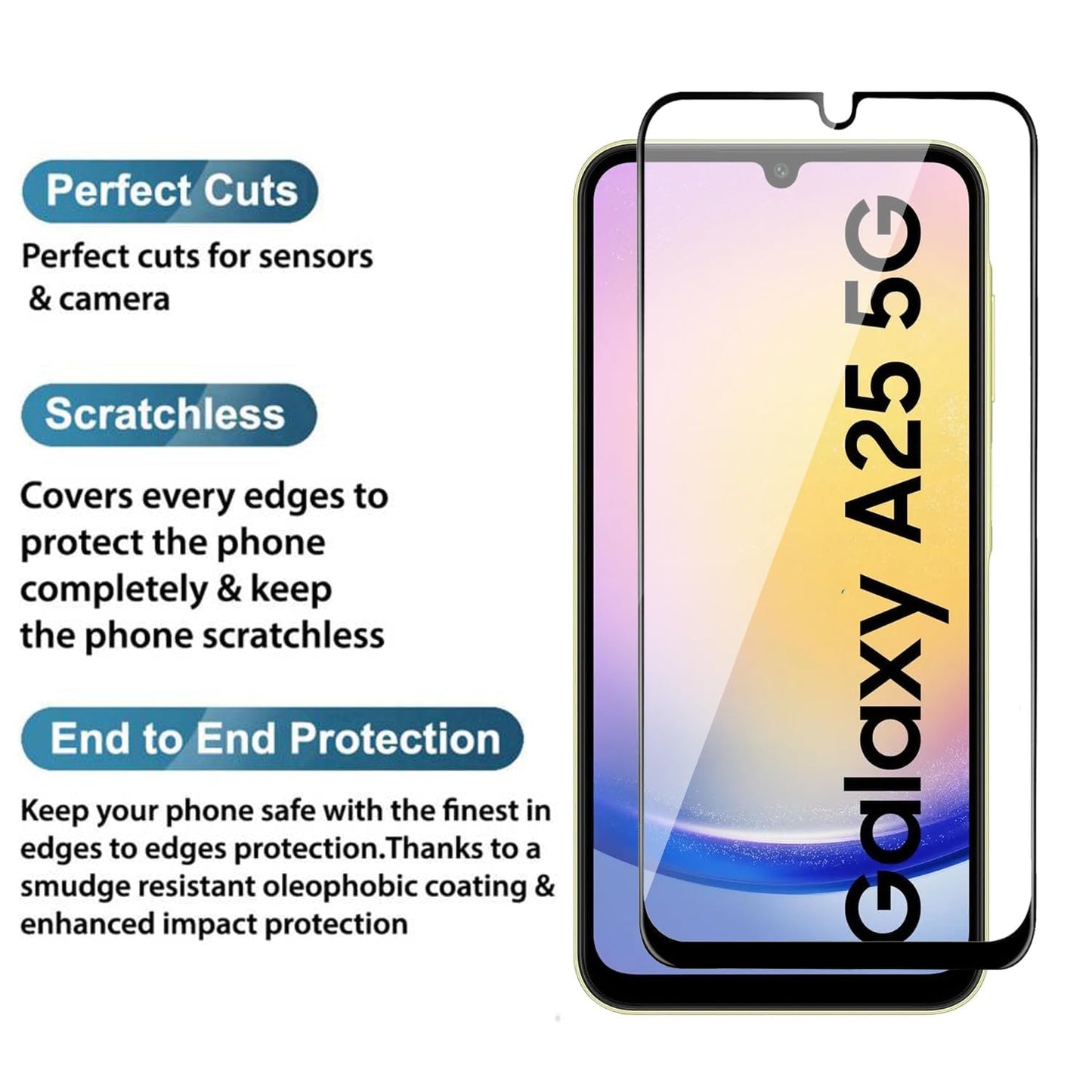 Tempered Glass for Samsung Galaxy A25 (5G) | A24 (5G) | A15 (5G) | F15 | M15