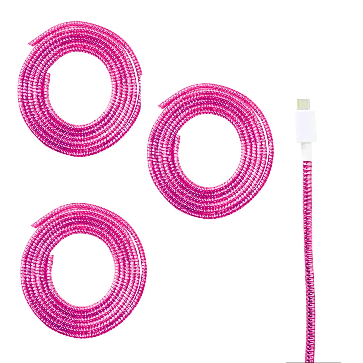 Cable Protector | Spiral Triple Colour 1.5 Meter / 150 cm (Pack of 3)
