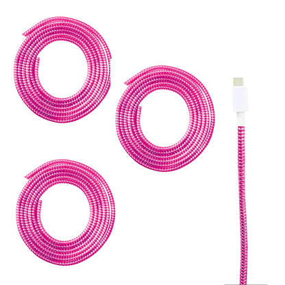 Cable Protector | Spiral Triple Colour 1.5 Meter / 150 cm (Pack of 3)