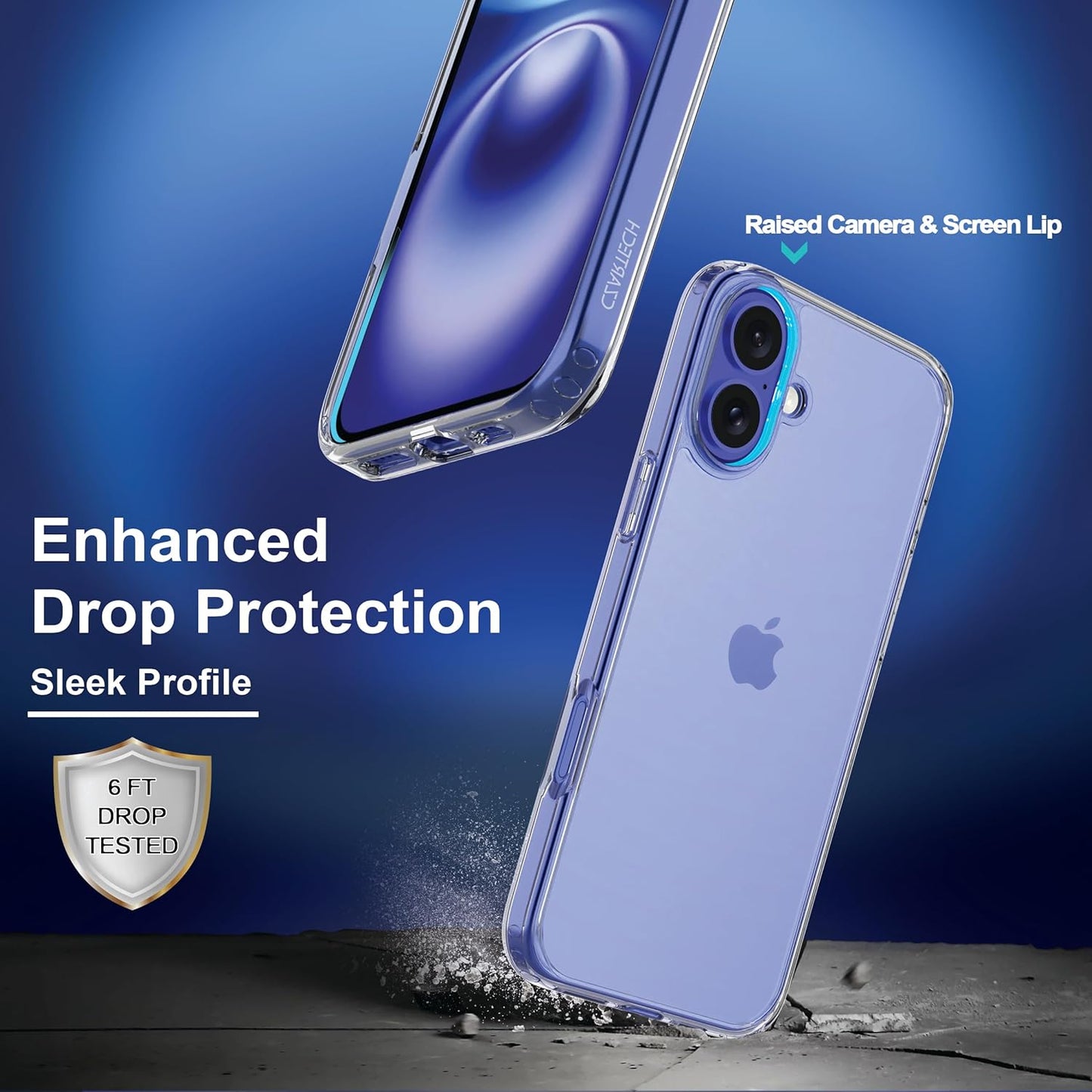 iPhone 16 Hard Transparent Back Cover