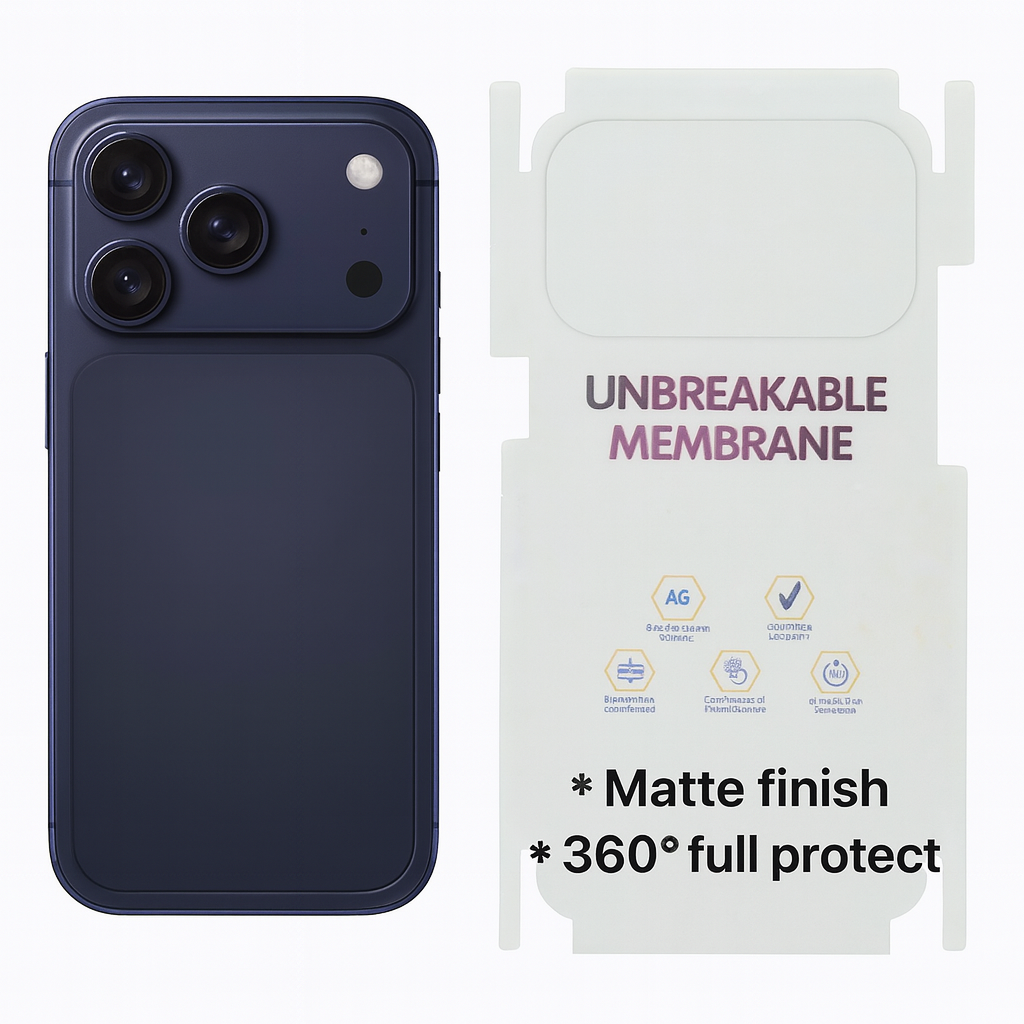 iPhone 17 Pro Max Total Protection 4-in-1 Combo (Hard Transparent Cover + Matte Guard + Tempered Glass + Camera Lens Guard)