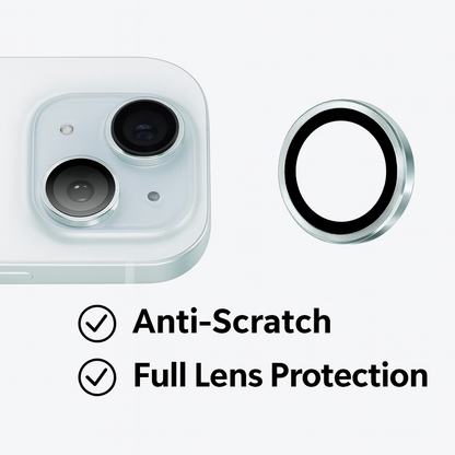 iPhone 15 Total Protection 4-in-1 Combo (Hard Transparent Cover + Matte Guard + Tempered Glass + Camera Lens Guard)