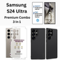Samsung S24 Ultra Premium 3-in-1 Combo (Nillkin Hard Case + Premium Tempered Glass + Matte Guard)